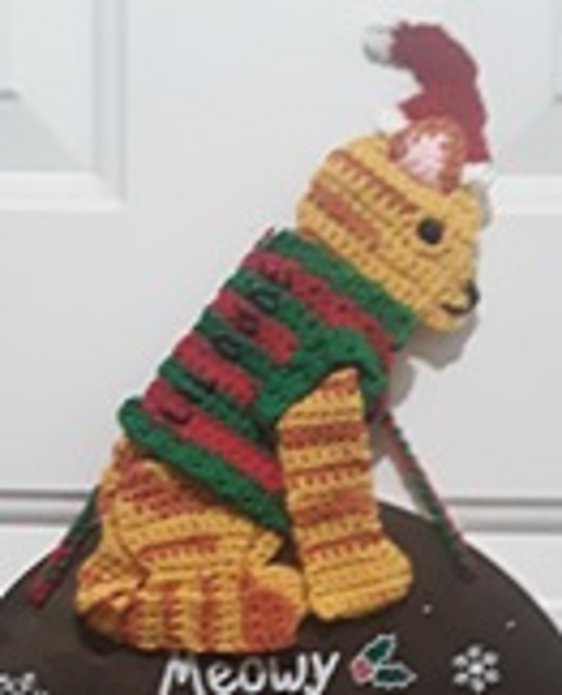 Christmas Tabby Cat