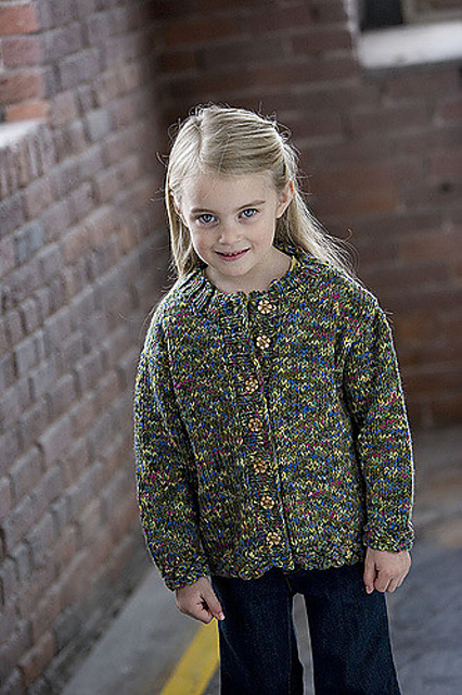Beatrice Bramble Trim Child's Cardigan