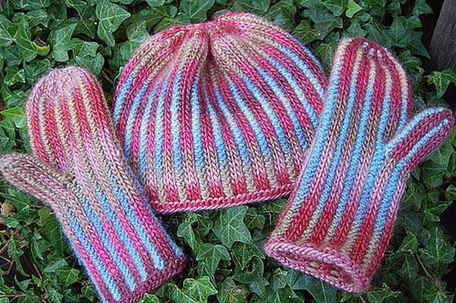 Ribular Hat and Mittens