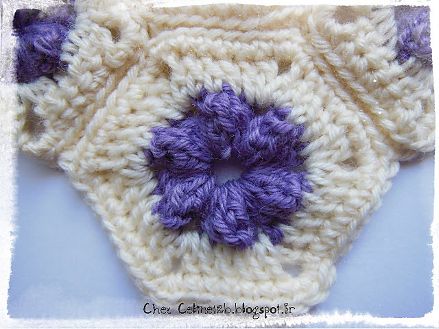 popcorn stitch granny hexagon