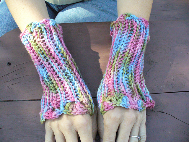 Slip Stitch Wrist Warmers