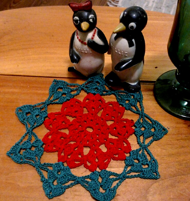 Poinsettia Doily