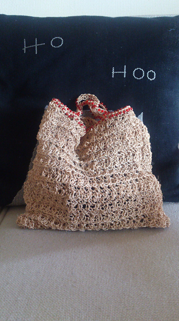abaca bag with beads