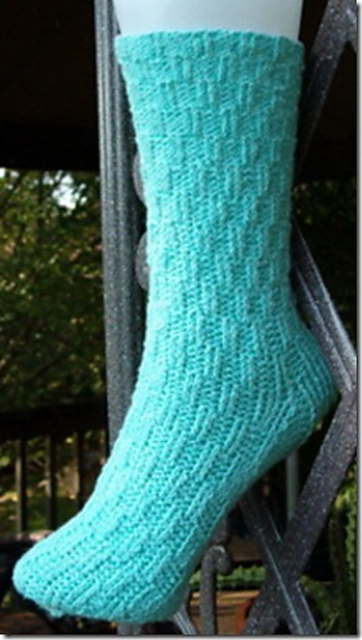 Checkerboard Rib Socks