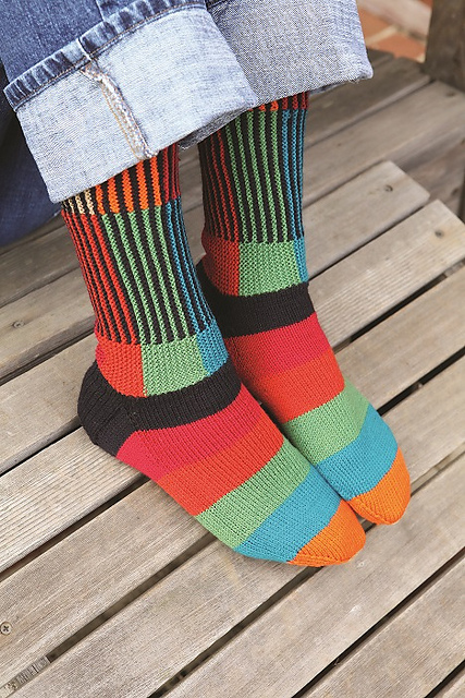 Blocks-N-Stripes Socks