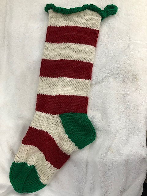 Striped Christmas Stocking