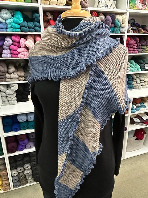 Stripes and Frills Shawl