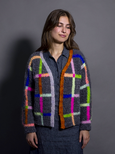 Color Square Cardigan