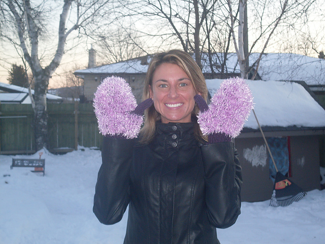 Boa/Feather Mitts
