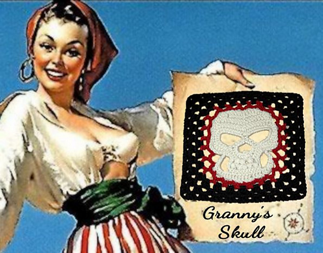 Granny's Skull Applique & 10" Afghan Square