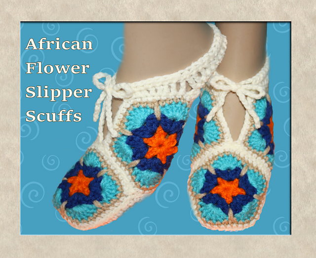 African Flower Slipper Scuffs