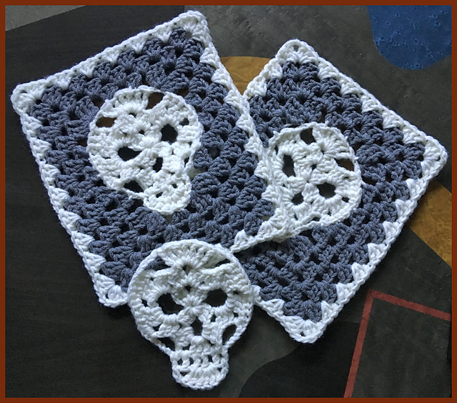 New Skull Applique & Granny Rectangle