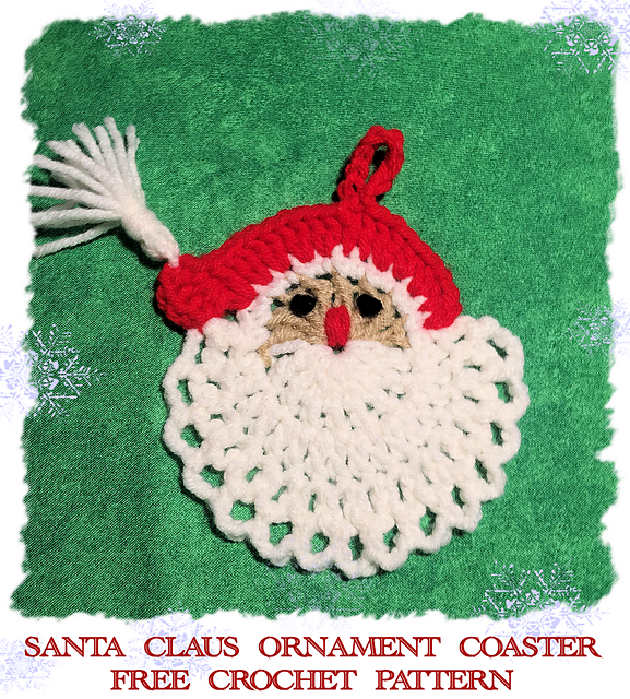 Santa Coaster Ornament