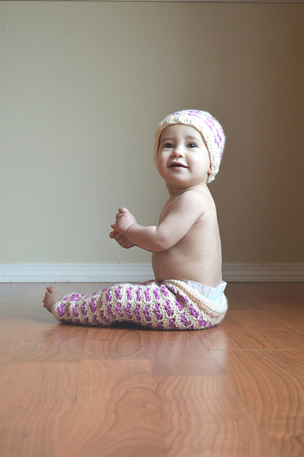 Heart Stitch Hat and Pants Set