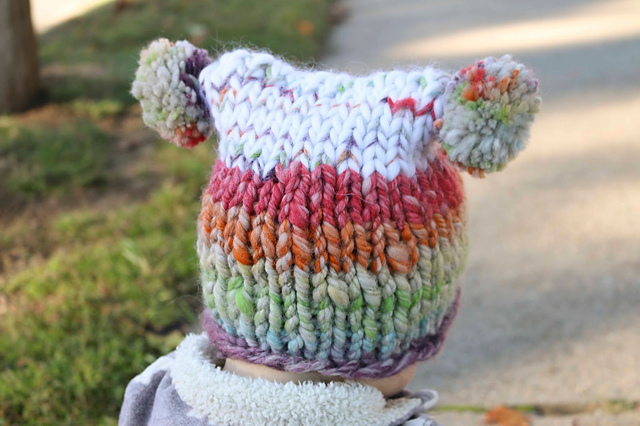 Cloudy Rainbow Hat