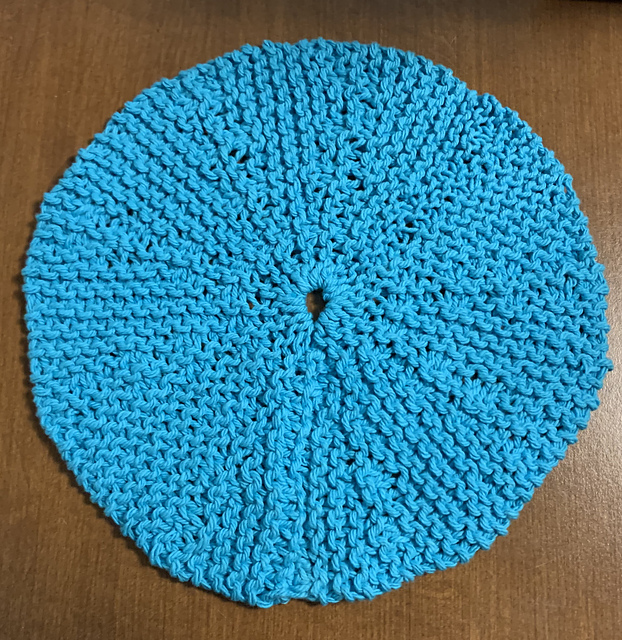 Round Short Row Dishcloth, Version 2