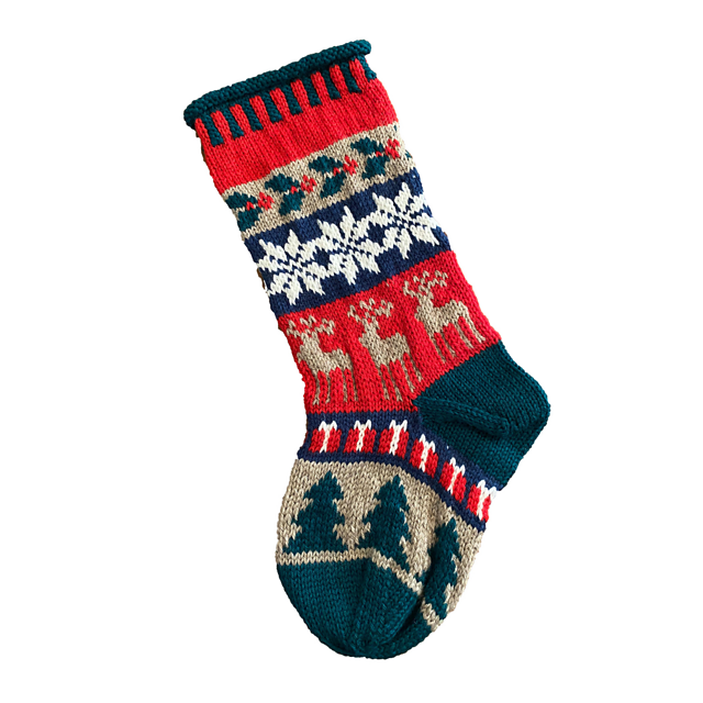Colorwork Sampler Christmas Stocking