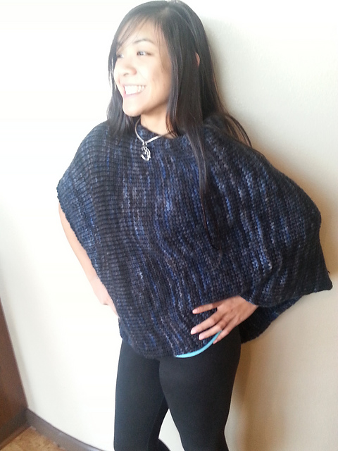 Velvety Poncho Cape