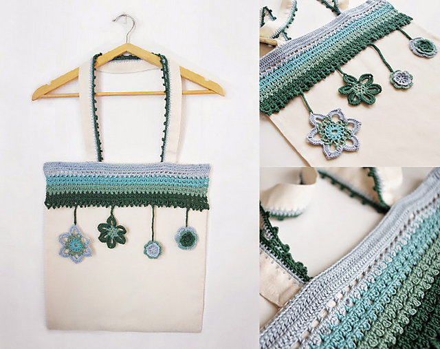 Crochet Chic Edge Tote Bag