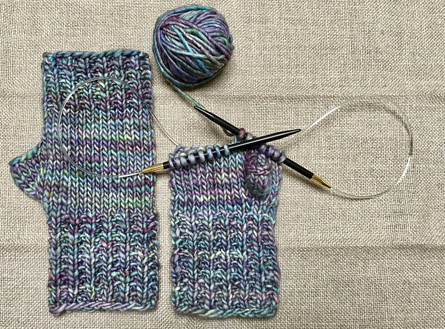 Magic Loop Fingerless Mitts