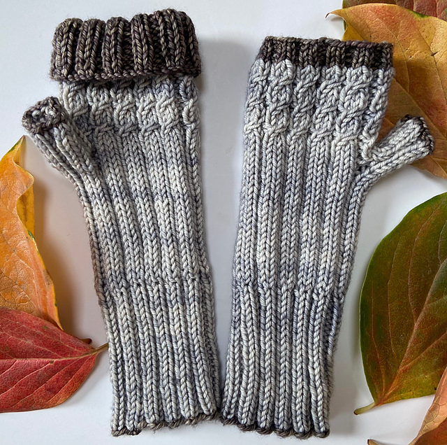 Little Cabled Fingerless Gloves