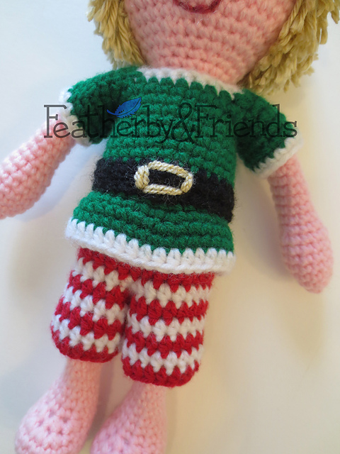 Elf Outfit for Big Brother Doll