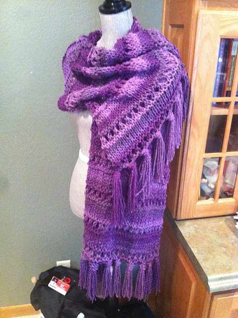 Amethyst Eyelet Stitch Prayer Shawl