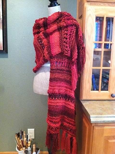 Roman Stripe/Stockinette/Garter Stitch Prayer Shawl