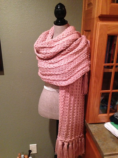 Rosy Cheeks Slip Stitch Prayer Shawl