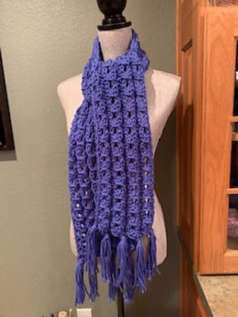 Yarn Over Mock Cable Scarf