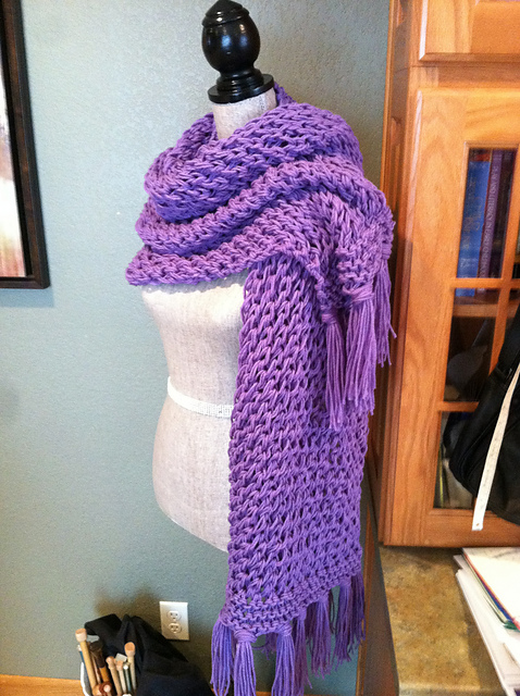 2-Strand Chunky Lace Prayer Shawl