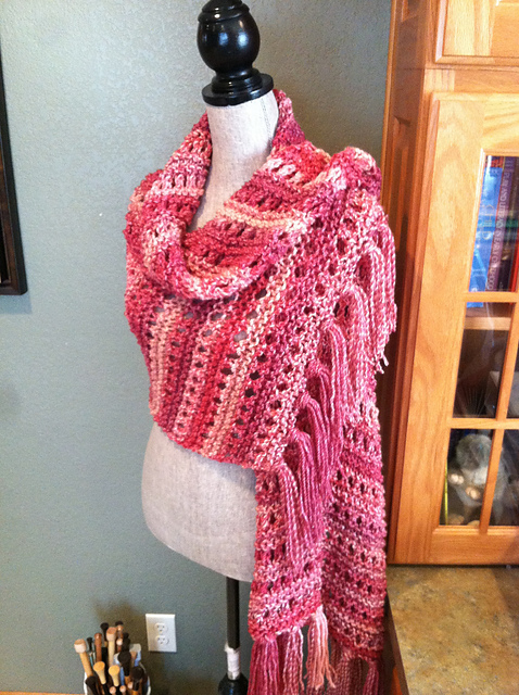 Eyelet Stitch Chunky Prayer Shawl
