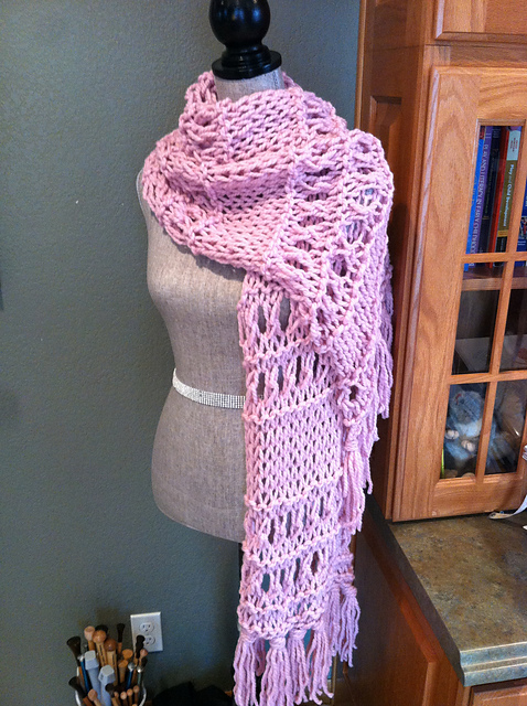 3-Skein Eyelet Stitch Prayer Shawl