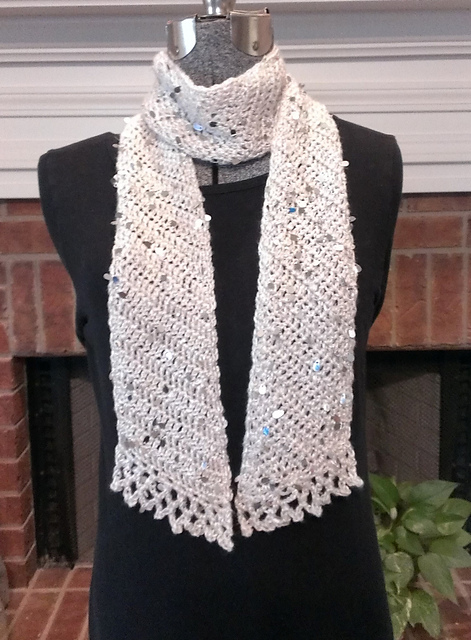 Skinny Crochet Icicle Scarf
