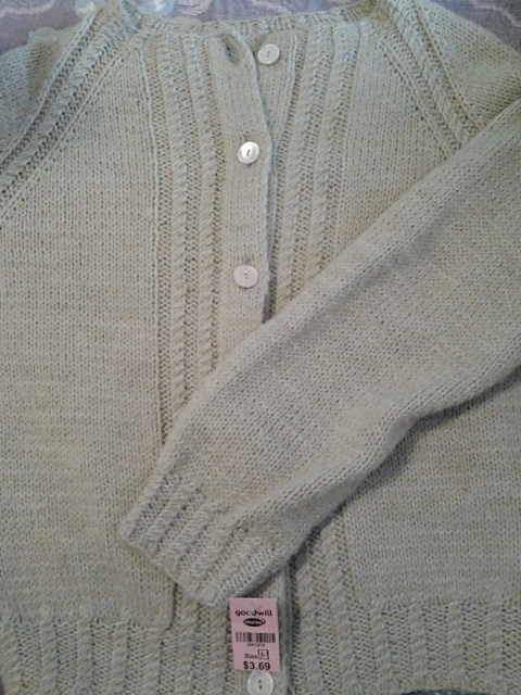 Style 2618 Cable Raglan Cardigan