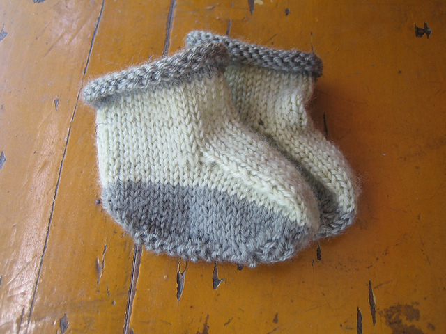Two-Tone Booties