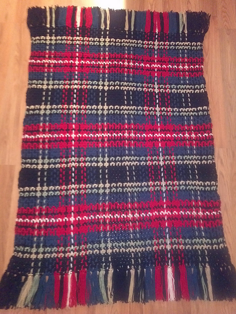 Woven Plaid Crochet Afghan