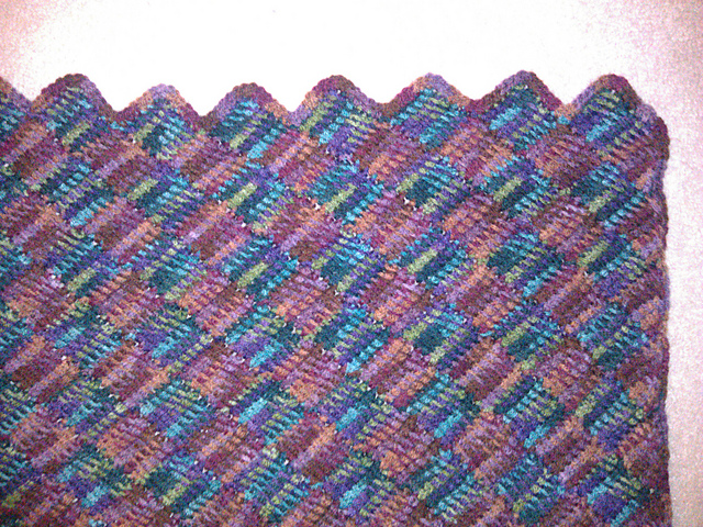 Entrelac Crochet Blanket