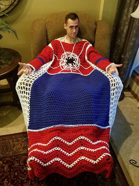 Spider Super Hero Wearable Blanket
