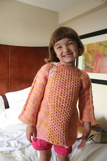 Feisty: a child's aran sweater in two versions