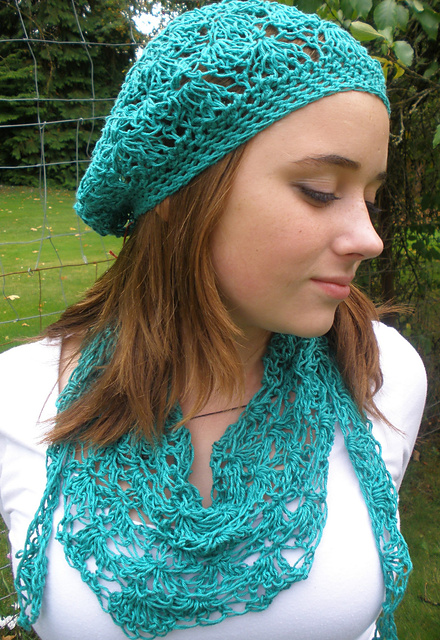A Bit of Lace Scarf and Tam Set