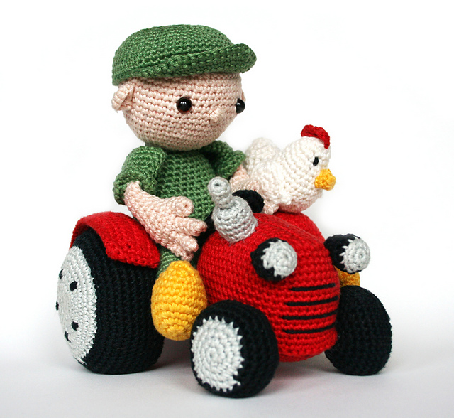 Farmer and tractor