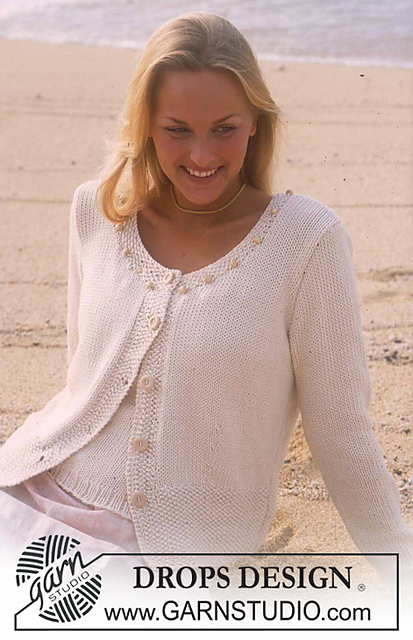 78-17 Cardigan with beads and seed stitch