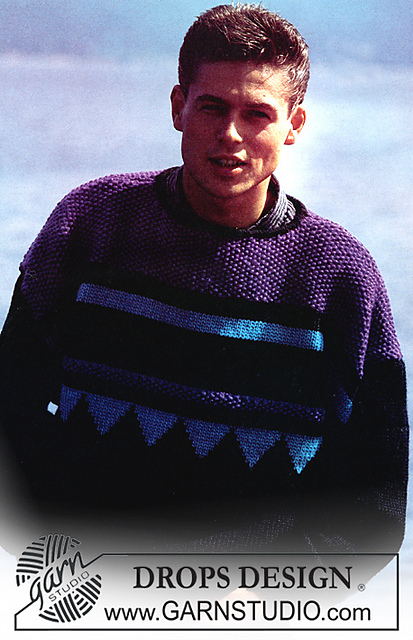 7-16 Jumper with stripes and triangle pattern