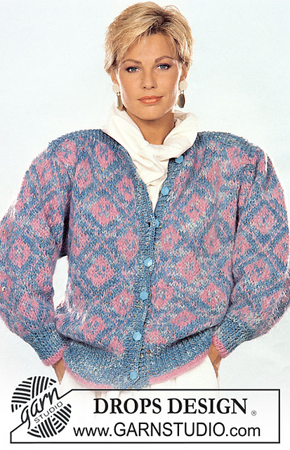 Jacket Pattern Drop Shoulder Design Ravelry: 4-19 Jacket with pattern pattern by DROPS design