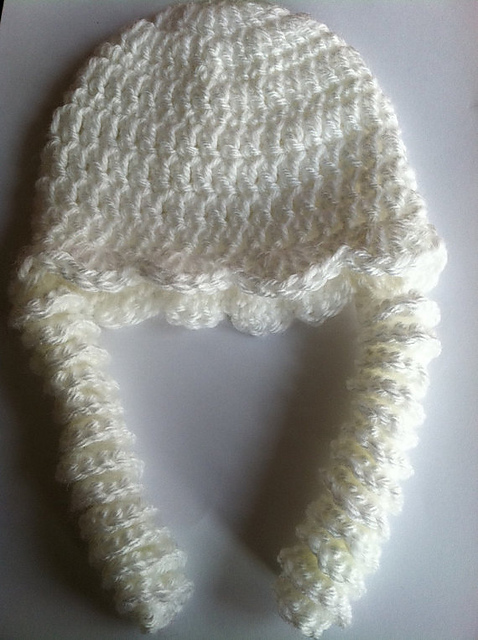 "Ruffles and Curls" Crochet Baby Hat