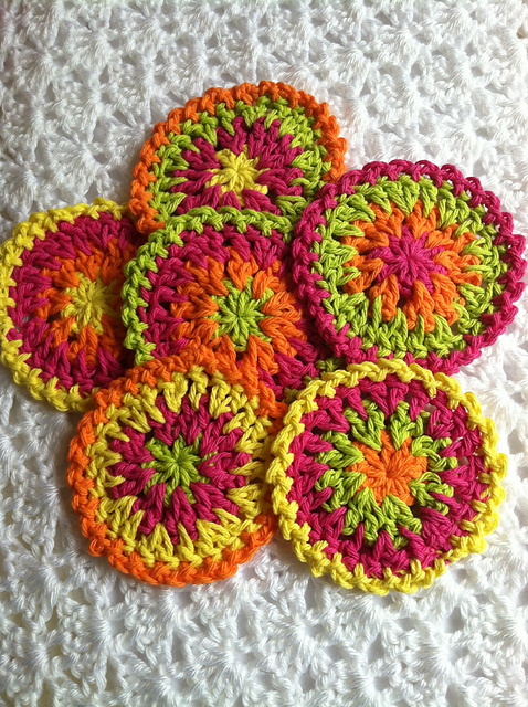 "Oh So Colorful Summer Coasters"