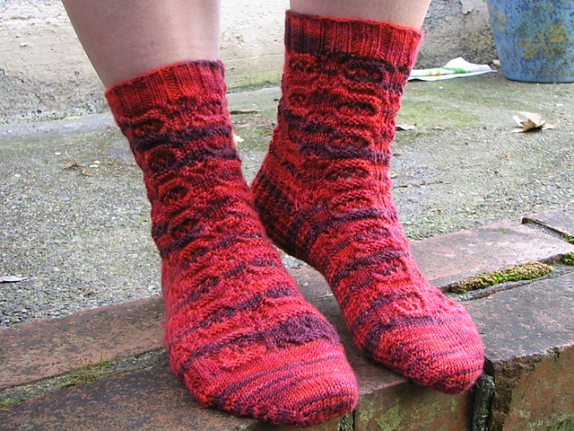 Lace Medallion Slipper Socks