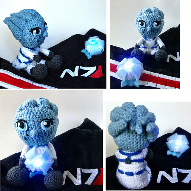Mass Effect Crochet: Liara T'Soni and Glyph