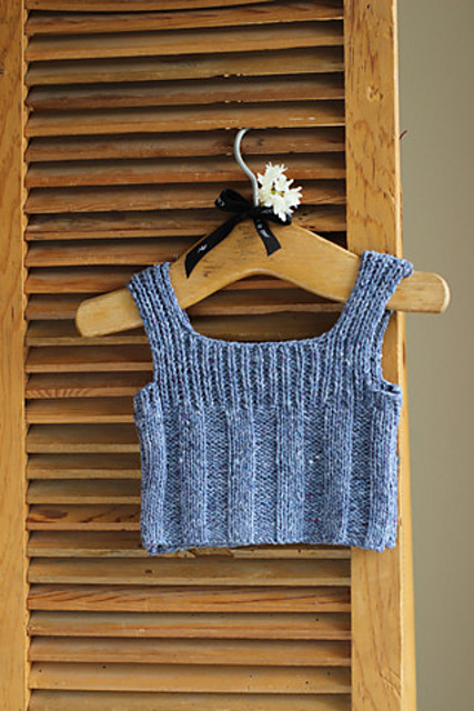 Boxy Tweed Baby Vest